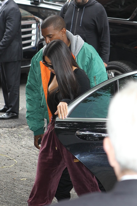 , New York, NY - 10/3/16-Kim Kardashian Returns to New York with Kanye West -PICTURED: Kim Kardashian and Kanye West -PHOTO by: Freddie Baez/startraksphoto.com -FB_1117994 Editorial - Rights Managed Image - Please contact www.startraksphoto.com for licensing fee Startraks Photo New York, NY Image may not be published in any way that is or might be deemed defamatory, libelous, pornographic, or obscene. Please consult our sales department for any clarification or question you may have. For licensing please call 212-414-9464 or email sales@startraksphoto.comStartraks Photo reserves the right to pursue unauthorized users of this image. If you violate our intellectual property you may be liable for actual damages, loss of income, and profits you derive from the use of this image, and where appropriate, the cost of collection and/or statutory damages