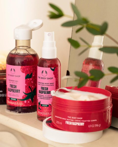 KOLEKSI LENGKAP SET MANDIAN DAN PENJAGAAN BADAN FRESH RASPBERRY